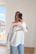 Oversized Off-Shoulder Top - Wit
