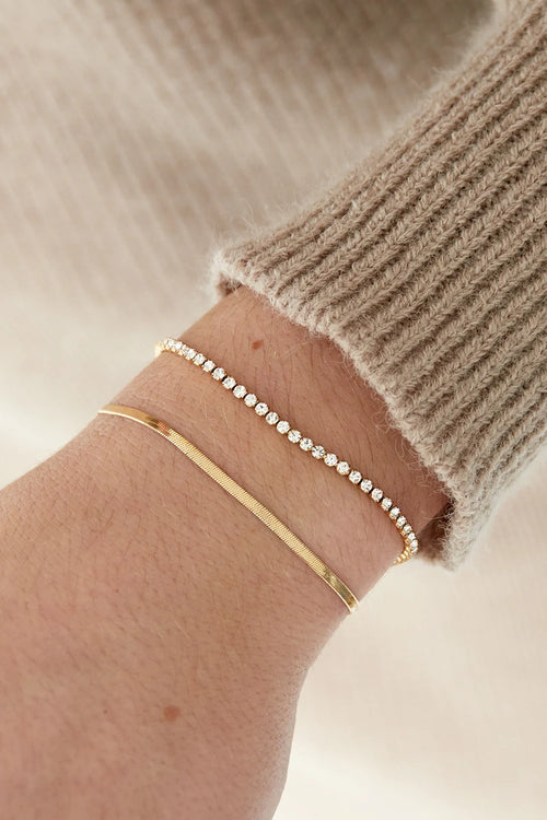 Dubbele Diamand Armband - Goud