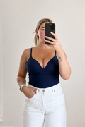 V-neck body - Donkerblauw