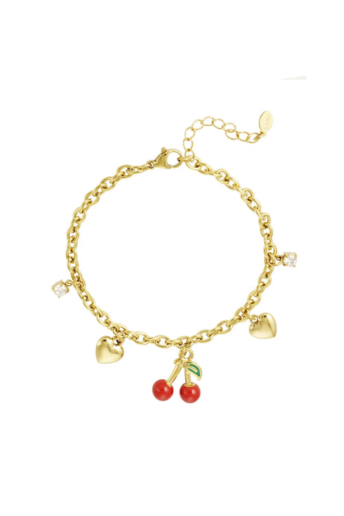 Cherry charm armband