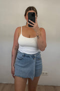 Denim skort