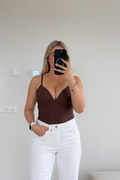 V-neck body - Bruin