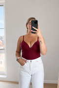 V-neck body - Bordeaux Rood
