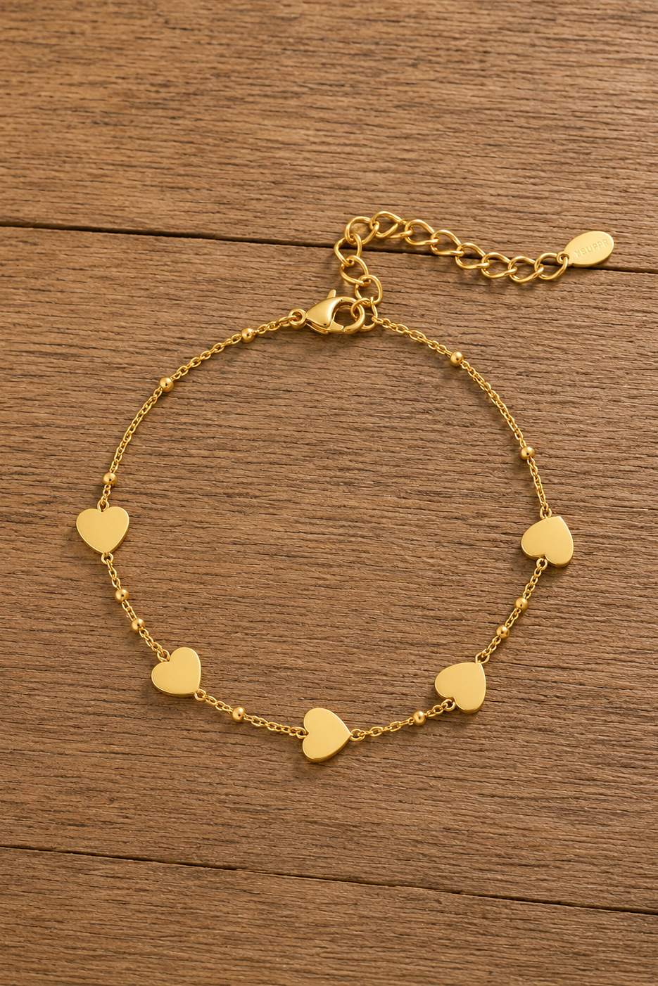 Basic Hartjes Armband - Goud