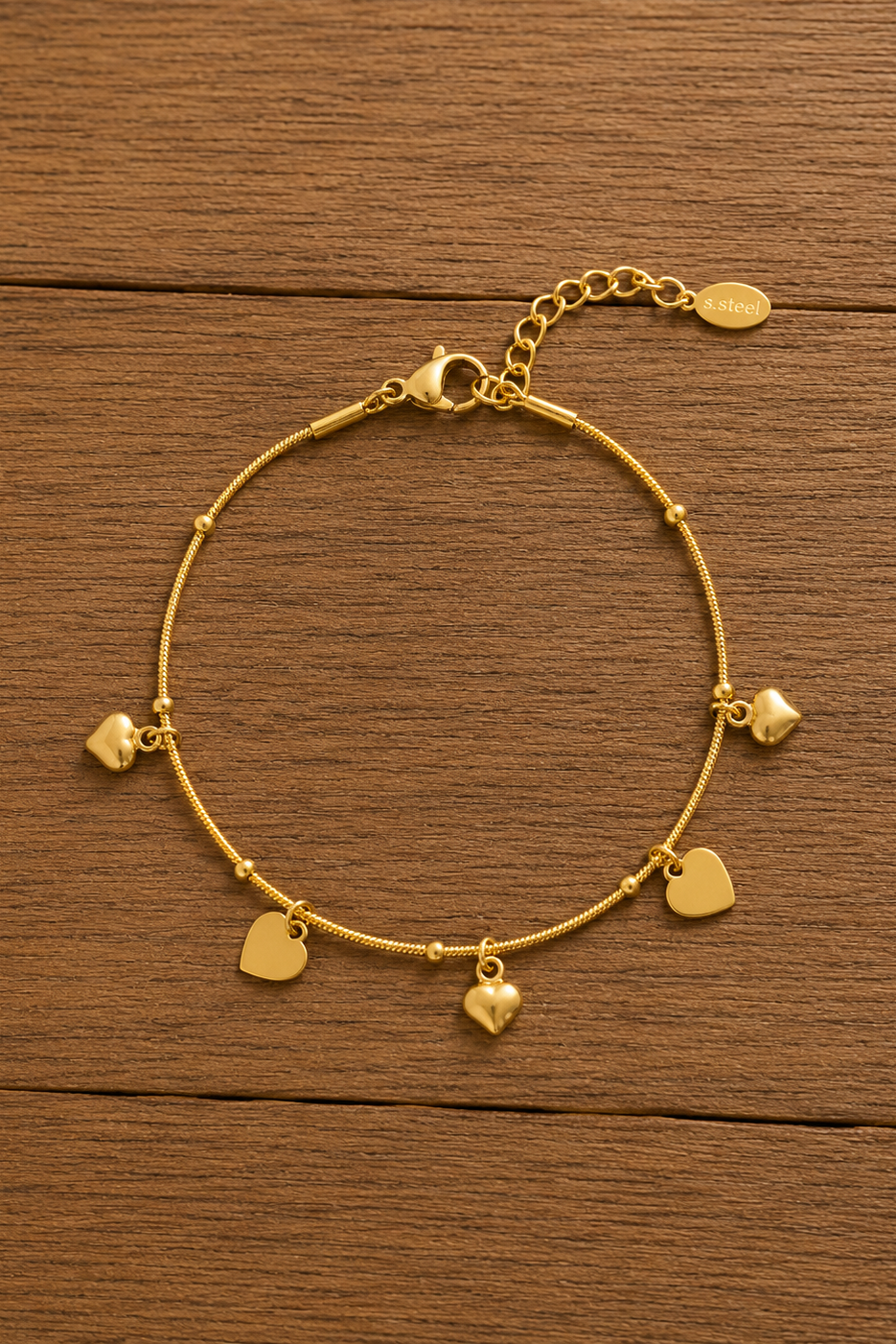 Mini Hartjes Armband - Goud