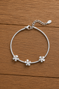 Basic Bloemetjes Armband - Zilver