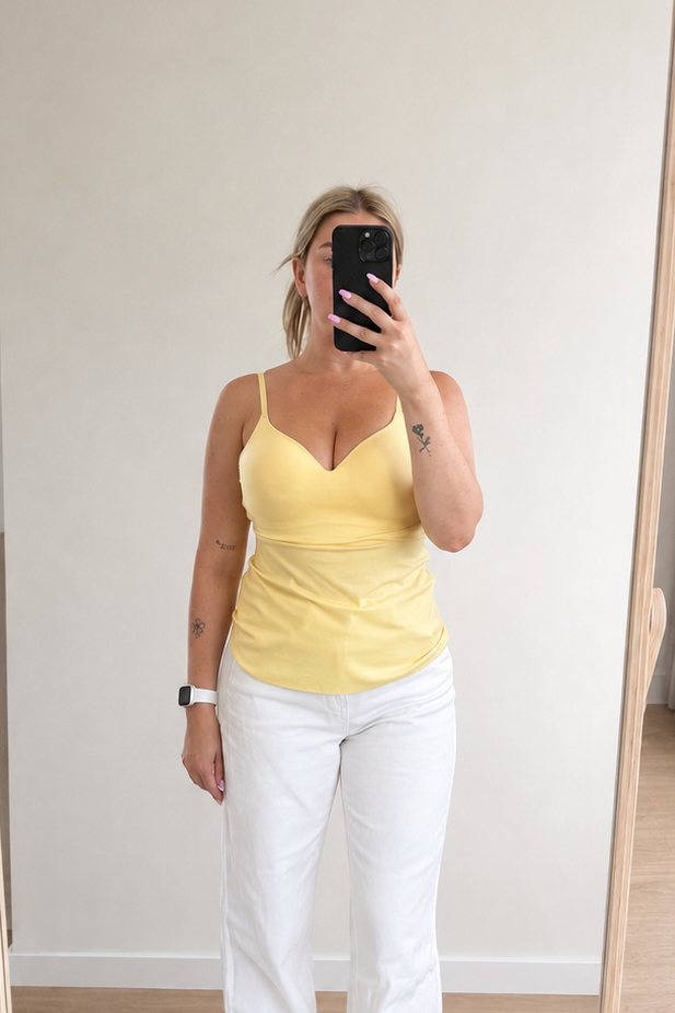 Seamless top met bh - Botergeel