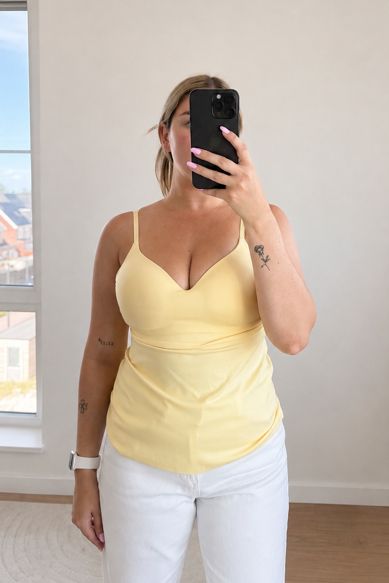 Seamless top met bh - Botergeel