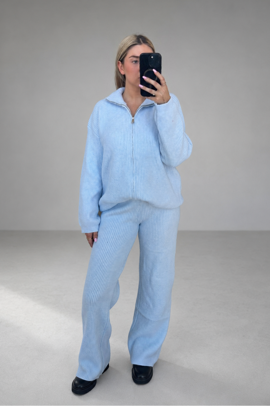 Winters Co-ord Set - Lichtblauw