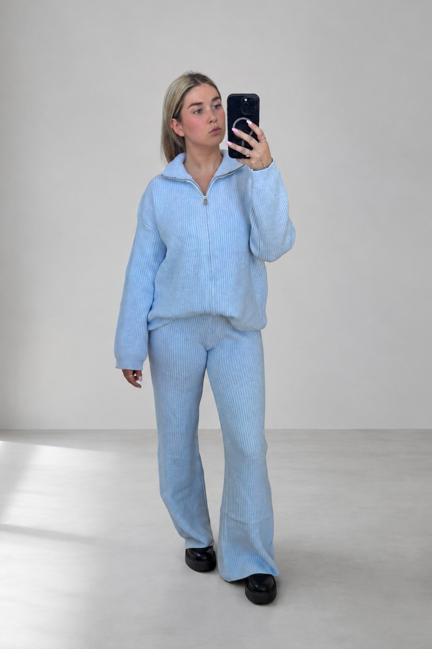 Winters Co-ord Set - Lichtblauw