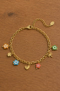Festive Florals Armband - Goud
