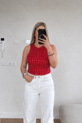Studs Top Hoog - Rood