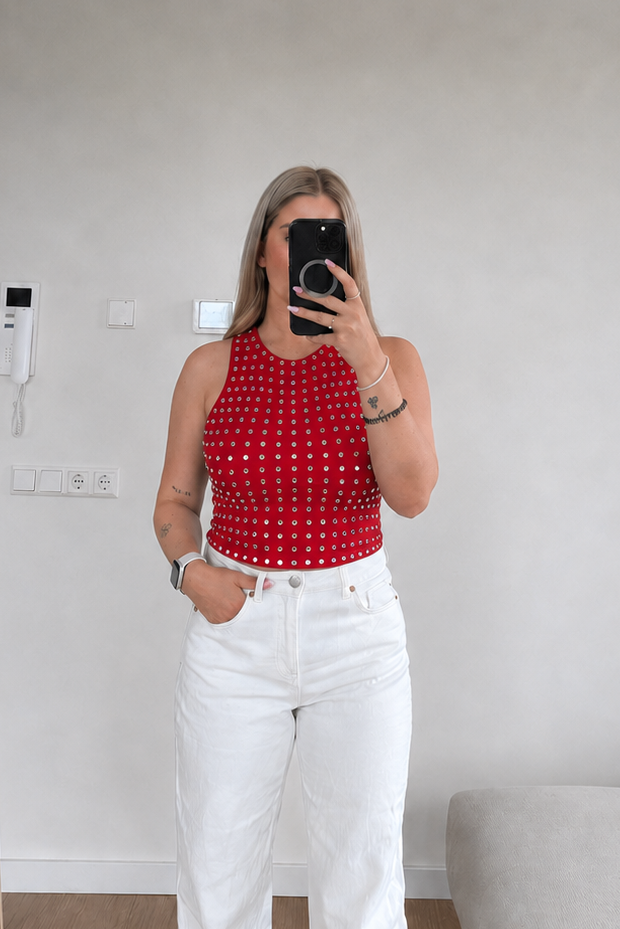 Studs Top Hoog - Rood