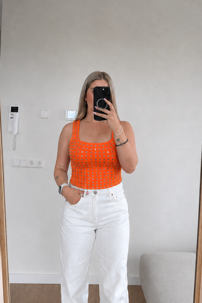 Studs Top Laag - Oranje